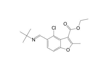 Ethyl 4-chloro-5-((E)-([(E)-1,1-dimethylethyl]imino)methyl)-2-methyl-1-benzofuran-3-carboxylate