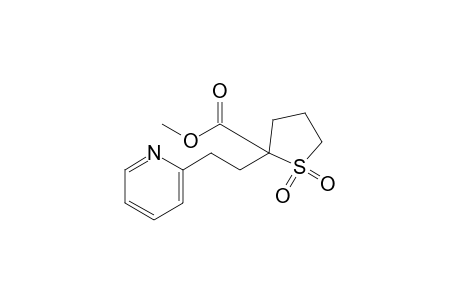 2-[2-(2-pyridyl)ethyl]tetrahydro-2-thiophenecarboxylic acid, methyl ester, 1,1-dioxide