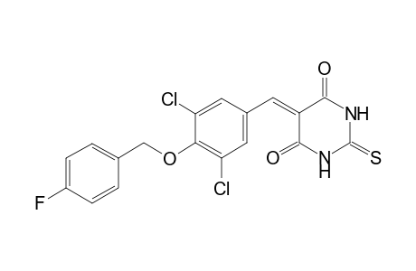 5-[3,5-dichloro-4-(4-fluorobenzyl)oxy-benzylidene]-2-thioxo-hexahydropyrimidine-4,6-quinone