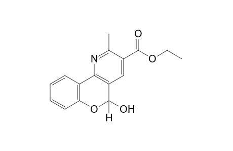 5-hydroxy-2-methyl-5H-[1]benzopyrano[4,3-b]pyridine-3-carboxylic acid, ethyl ester
