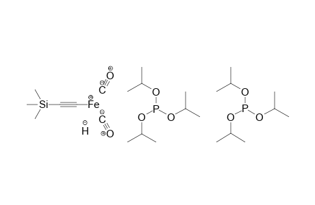 Dicarbonyl-hydrido-bis(triisopropyl phosphite)(trimethylsilylethynyl) iron (II)