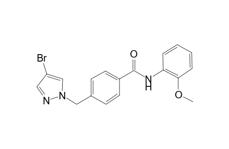 4-[(4-bromo-1H-pyrazol-1-yl)methyl]-N-(2-methoxyphenyl)benzamide