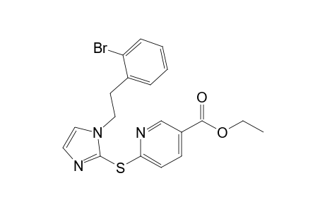 Ethyl 6-({1-[2-(2-bromophenyl)ethyl]-1H-imidazol-2-yl}sulfanyl)pyridine-3-carboxylate