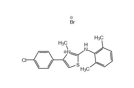 4-(p-CHLOROPHENYL)-3-METHYL-2-(2,6-XYLIDINO)THIAZOLIUM BROMIDE