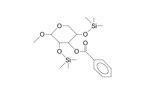 Methyl-3-O-benzoyl-2,4-bis-O-trimethylsilyl.beta.-D-xylopyranosid