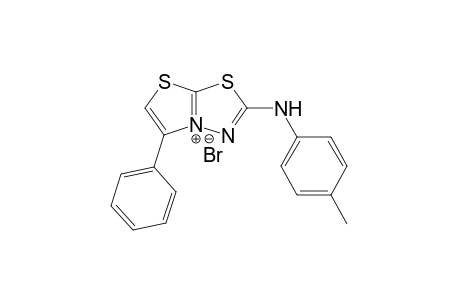 2-(4-Methylphenyl)amino-5-phenylthiazolo[2,3-b]-1,3,4-thiadiazolium bromide