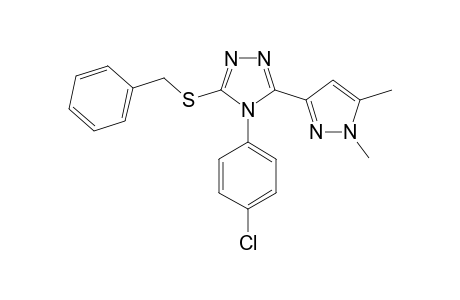 3-(benzylthio)-4-(p-chlorophenyl)-5-(1,5-dimethylpyrazol-3-yl)-4H-1,2,4-triazole