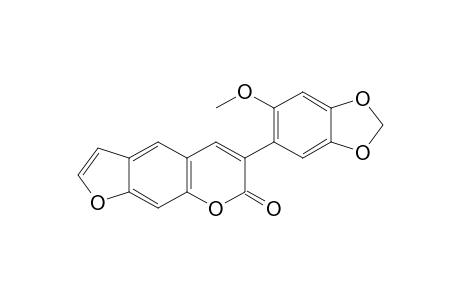 6-(6-methoxy-1,3-benzodioxol-5-yl)-7H-furo[3,2-g][1]benzopyran-7-one