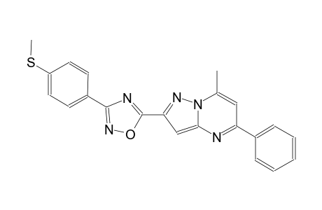 pyrazolo[1,5-a]pyrimidine, 7-methyl-2-[3-[4-(methylthio)phenyl]-1,2,4-oxadiazol-5-yl]-5-phenyl-