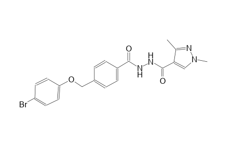 4-[(4-bromophenoxy)methyl]-N'-[(1,3-dimethyl-1H-pyrazol-4-yl)carbonyl]benzohydrazide