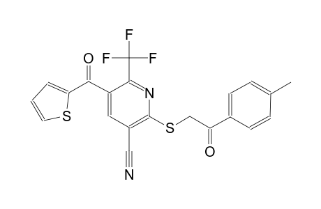 3-pyridinecarbonitrile, 2-[[2-(4-methylphenyl)-2-oxoethyl]thio]-5-(2-thienylcarbonyl)-6-(trifluoromethyl)-