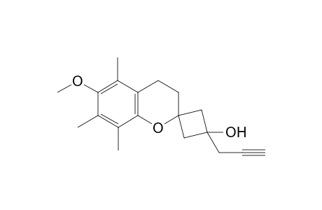 cis-6-Methoxy-5,7,8-trimethyl-3'-(prop-2-yn-1-yl)spiro[chromane-2,1'-cyclobutan]-3'-ol