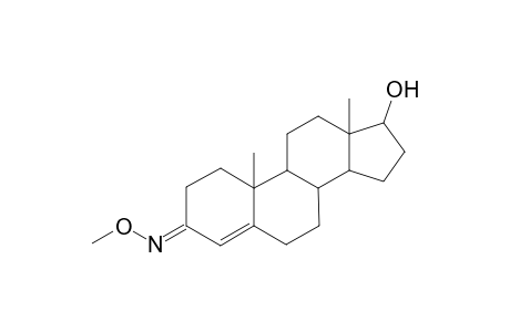 Androst-4-en-3-one, 17-hydroxy-, O-methyloxime, (17.beta.)-