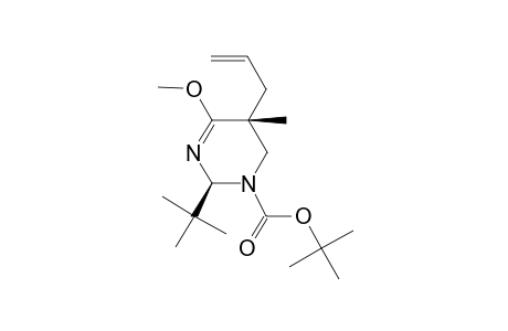 t-Butyl rac-(2S,5R)-2-(t-butyl)-5-allyl-4-methoxy-5-methyl-5,6-dihydro-2H-pyrimidine-1-carboxylate