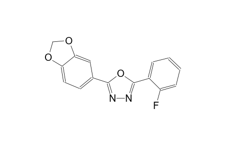 2-(1,3-benzodioxol-5-yl)-5-(2-fluorophenyl)-1,3,4-oxadiazole