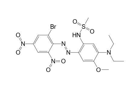 N,N-Diethyl-2-methoxy-5-methylsulphonylamino-4-(2,4-dinitro-6-bromophenylazo)aniline