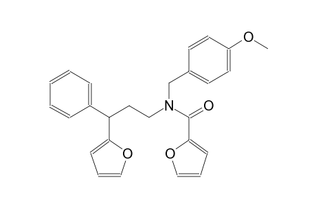 N-[3-(2-furyl)-3-phenylpropyl]-N-(4-methoxybenzyl)-2-furamide