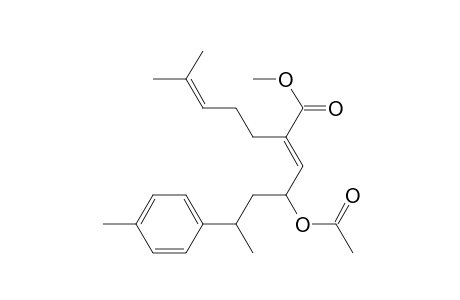 Methyl 6-methyl-2-[4'-(p-tolyl)-2'-acetoxypentylidene]hept-5-enoate