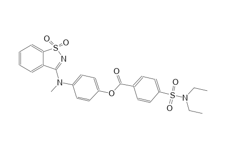 4-[(1,1-dioxido-1,2-benzisothiazol-3-yl)(methyl)amino]phenyl 4-[(diethylamino)sulfonyl]benzoate