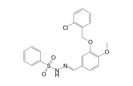 N'-((E)-{3-[(2-chlorobenzyl)oxy]-4-methoxyphenyl}methylidene)benzenesulfonohydrazide