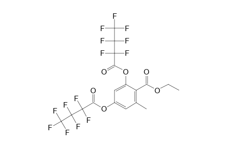 Ethyl 2,4-dihydroxy-6-methylbenzoate, bis(heptafluorobutyrate)