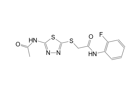 2-{[5-(acetylamino)-1,3,4-thiadiazol-2-yl]sulfanyl}-N-(2-fluorophenyl)acetamide