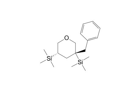 3-Benzyl-r-3,t-5-bis(trimethylsilyl)perhydropyran