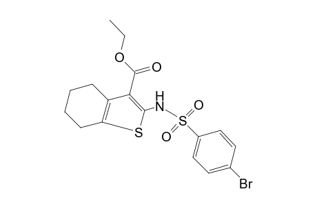 2-[(p-bromophenyl)sulfonamido]-4,5,6,7-tetrahydrobenzo[b]thiophene-3-carboxylic acid, ethyl ester