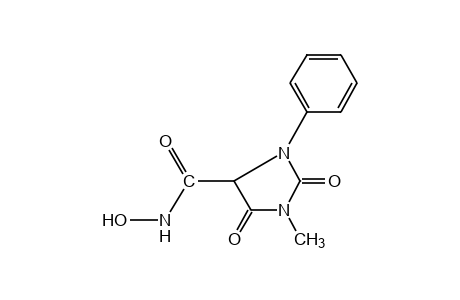 2,5-dioxo-1-methyl-3-phenyl-4-imidazolidinecarbohydroxamic acid