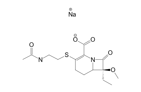 SODIUM-(7-ETHYL-7-METHOXY)-3-N-ACETYLETHANETHIO-1-CARBA-1-DETHIA-3-CEPHEM-CARBOXYLATE