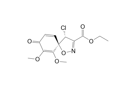 (4.alpha.,5.beta.)-Ethyl 4-chloro-6,7-dimethoxy-8-oxo-1-oxa-2-azaspiro[4,5]deca-2,6,9-triene-3-carboxylate