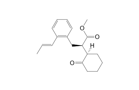 methyl (2RS)-2-[(1RS)-2-oxocyclohexyl]-3-{2-[(1E)-propen-1-yl]phenyl}propanoate