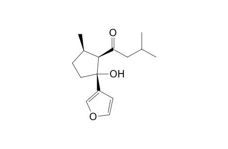 1-Butanone, 1-[2-(3-furanyl)-2-hydroxy-5-methylcyclopentyl]-3-methyl-