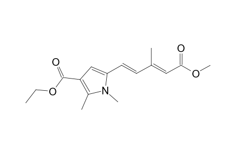 5-[(1E,3E)-5-keto-5-methoxy-3-methyl-penta-1,3-dienyl]-1,2-dimethyl-pyrrole-3-carboxylic acid ethyl ester