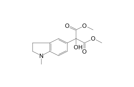 Malonic acid, 2-hydroxy-2-(2,3-dihydro-N-methylindol-5-yl)-, dimethyl ester