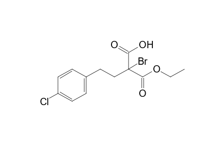 bromo(p-chlorophenethyl)malonic acid, monoethyl ester