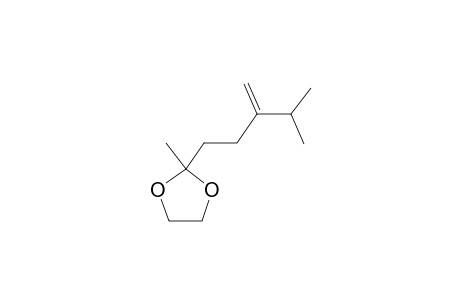 1,3-Dioxolane, 2-methyl-2-(4-methyl-3-methylenepentyl)-