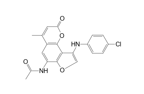 N-[9-(4-chloroanilino)-4-methyl-2-oxo-2H-furo[2,3-h]chromen-6-yl]acetamide