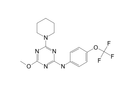 N-[4-methoxy-6-(1-piperidinyl)-1,3,5-triazin-2-yl]-N-[4-(trifluoromethoxy)phenyl]amine