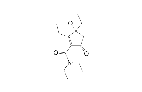N,N,2,3-tetraethyl-3-hydroxy-5-keto-cyclopentene-1-carboxamide