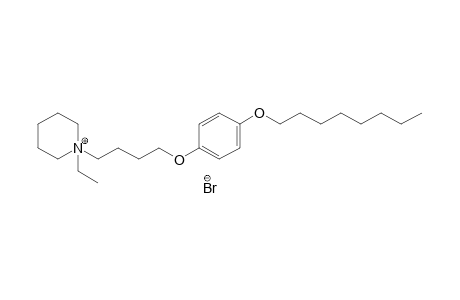 1-ethyl-1-{4-[p-(octyloxy)phenoxy]butyl]piperidinium bromide