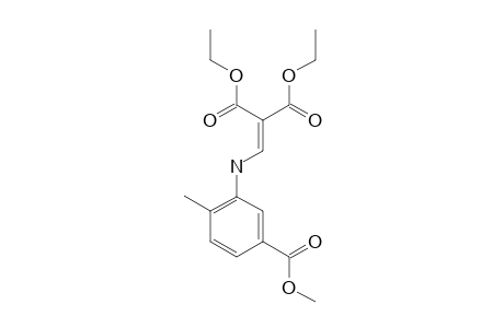 3-[(2,2-dicarboxyvinyl)amino]-p-toluic acid, 2,2-diethyl methyl ester