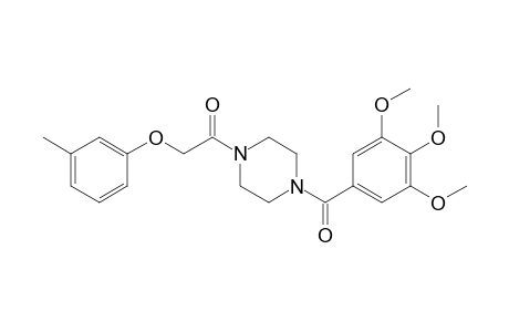 Piperazine, 1-[(3-methylphenoxy)acetyl]-4-(3,4,5-trimethoxybenzoyl)-