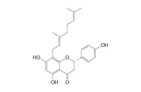 (2S)-8-[(2E)-3,7-dimethylocta-2,6-dienyl]-2-(4-hydroxyphenyl)-5,7-bis(oxidanyl)-2,3-dihydrochromen-4-one