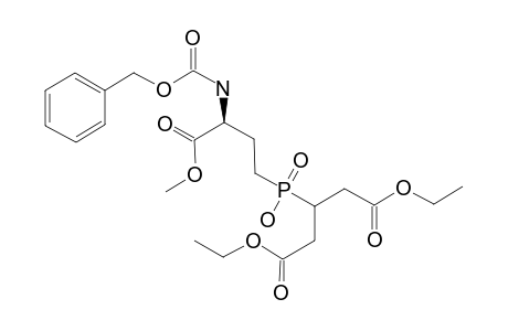 DIETHYL_(3-S)-3-[((3-(N-BENZYLOXYCARBONYL)-AMINO-3-METHOXYCARBONYL)-PROPYL)-(HYDROXY)-PHOSPHINYL]-PENAN-1,5-DIOATE