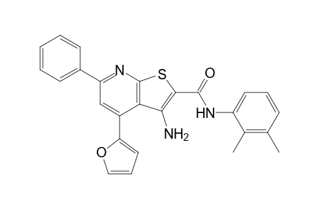 thieno[2,3-b]pyridine-2-carboxamide, 3-amino-N-(2,3-dimethylphenyl)-4-(2-furanyl)-6-phenyl-