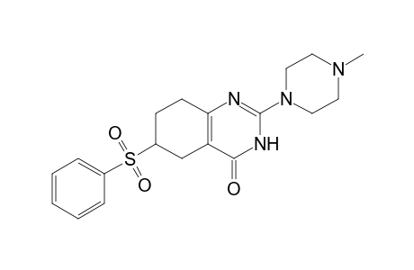 2-(4-METHYLPIPERAZIN-1-YL)-6-(PHENYLSULFONYL)-5,6,7,8-TETRAHYDRO-3H-QUINAZOLIN-4-ONE