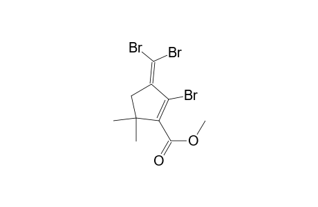 1-Cyclopentene-1-carboxylic acid, 2-bromo-3-(dibromomethylene)-5,5-dimethyl-, methyl ester