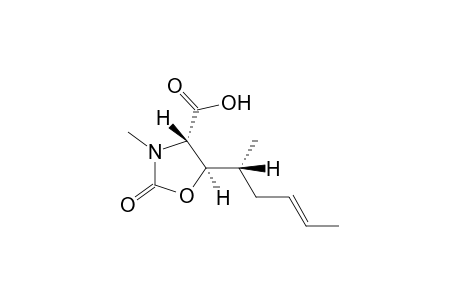 (4S,5R)-3-methyl-5-[(1R)-(E)-1-methyl-3-pentyl-3-pentenyl]-2-oxo-4-oxazolidinecarboxylic acid