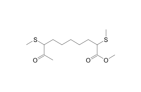 Decanoic acid, 2,8-bis(methylthio)-9-oxo-, methyl ester